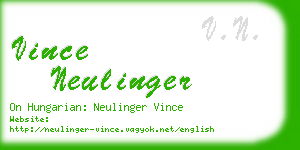 vince neulinger business card